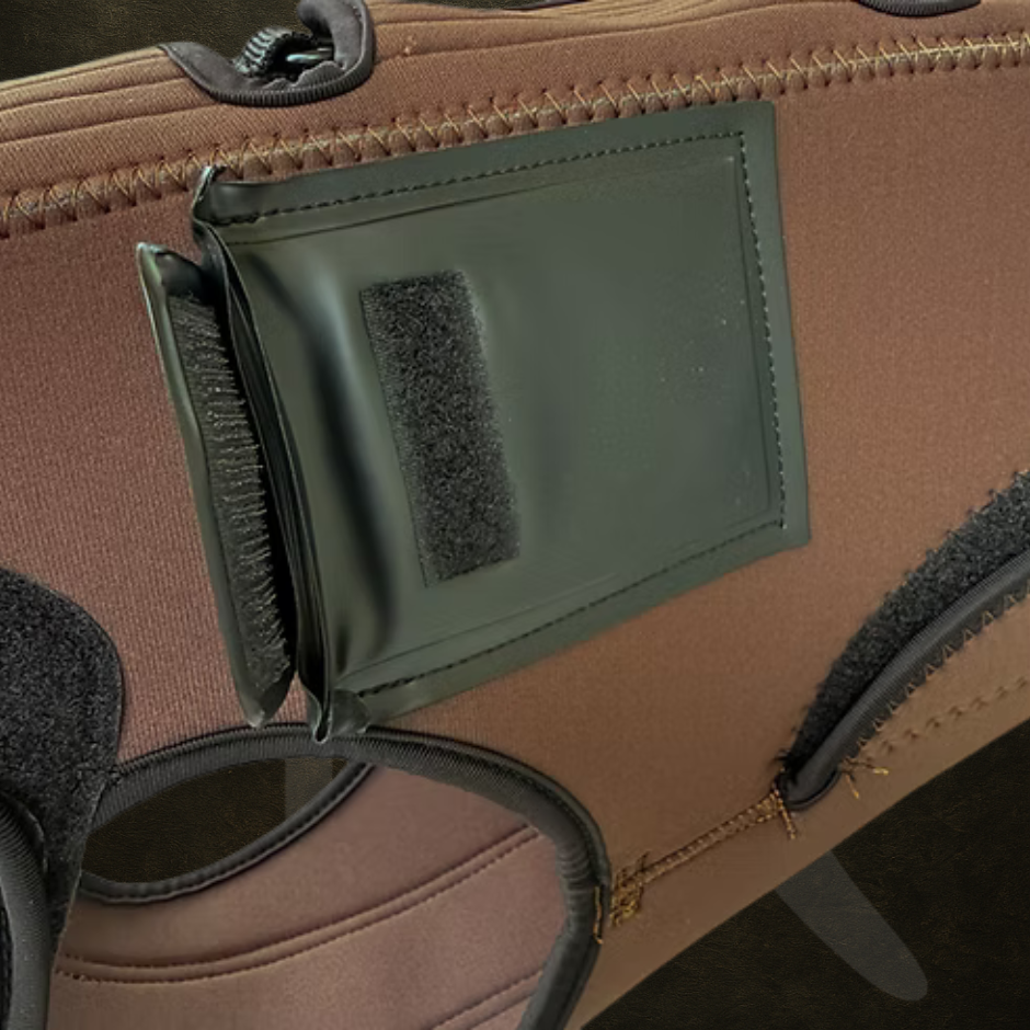 exposed waterproof gps packet on "ReKoile" dog vest