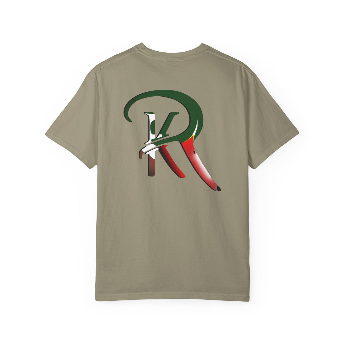 comfort colors t shirt with rekoile outdoors logo colored like a wood duck